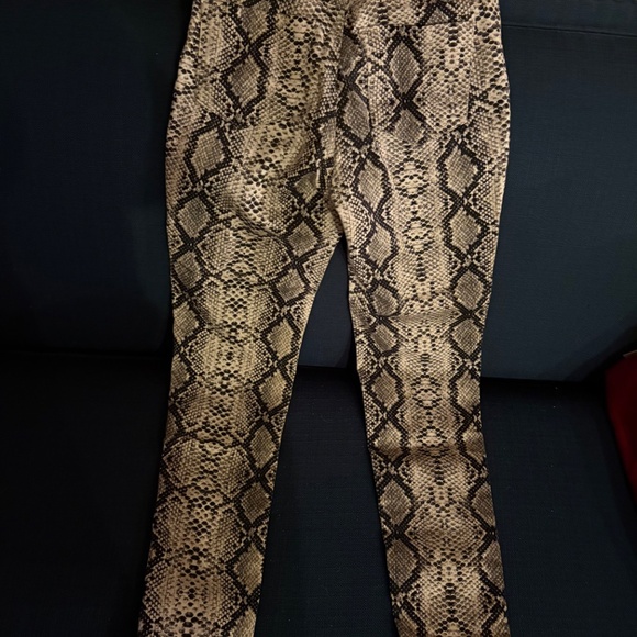 Zara brown python snake print skinny jean - Picture 3 of 4